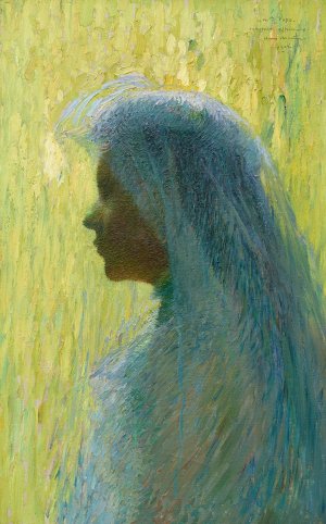 Profil au voile by Henri Martin Oil Painting