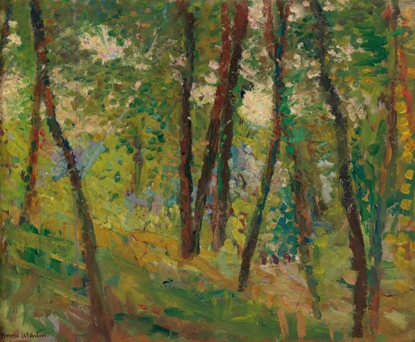 Sous-Bois by Henri Martin - Hand-Painted Oil Painting Reproduction