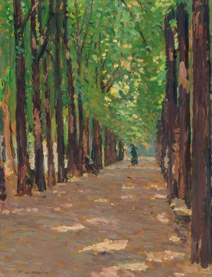 Une allee dans le Parc du Chateau de Versailles by Henri Martin Oil Painting