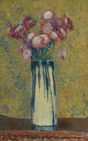 Vase de fleurs by Henri Martin Oil Painting