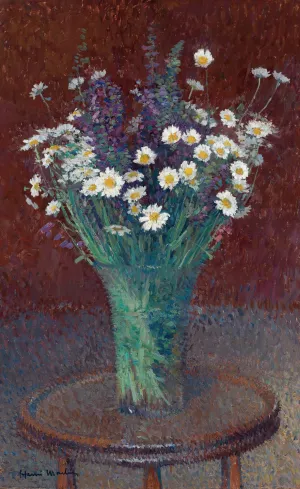 Vase De Marguerites by Henri Martin Oil Painting