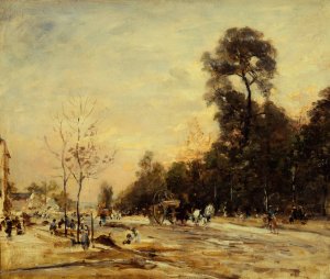 La route de la Revolte, le soir by Henri Michel-Levy Oil Painting
