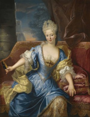 Portrait Of A Lady, Seated On A Canape by Henri Millot Oil Painting