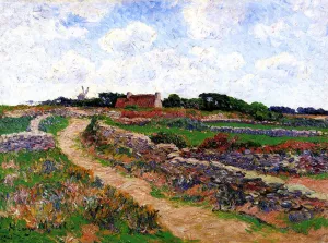 A Path in Clohars, Finistere Oil painting by Henri Moret
