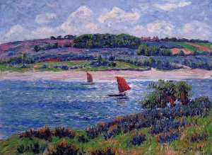 Balon River, Fnistere Oil painting by Henri Moret