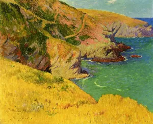 Belle-ile-en-Mer, Cliffs by Henri Moret - Oil Painting Reproduction