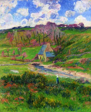 Bretons on the Banks of a River by Henri Moret Oil Painting