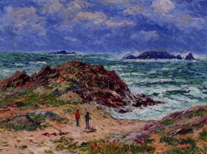 By the Sea in Southern Brittany Oil painting by Henri Moret