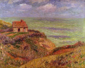 Cliffs of Moelian, Finistere painting by Henri Moret