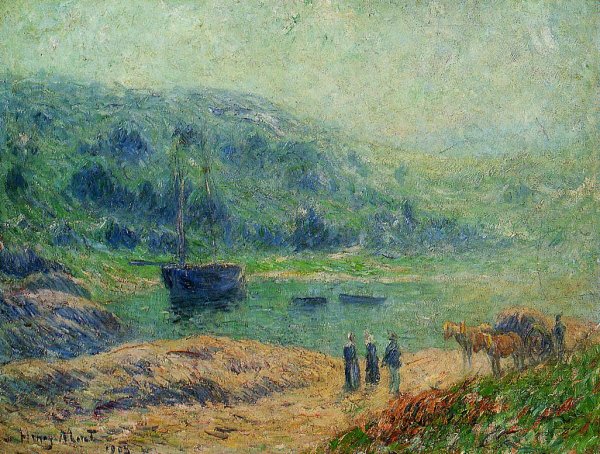 Creek in Brittany by Henri Moret - Hand-Painted Oil Painting Reproduction