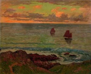Evening at Doelan by Henri Moret Oil Painting