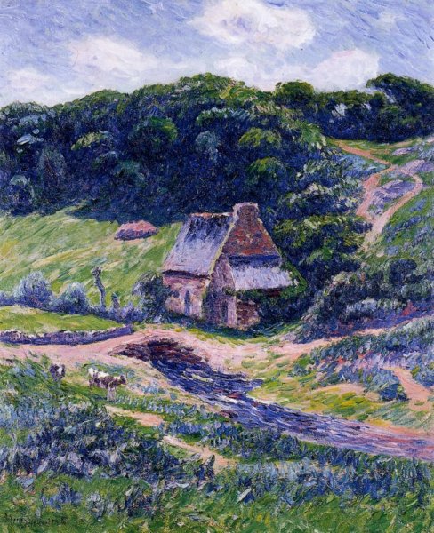 Farm at Doelan by Henri Moret - Hand-Painted Oil Painting Reproduction