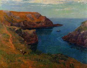 Groux Oil painting by Henri Moret