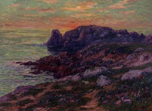 Ile d'Ouessant, Finistere Oil painting by Henri Moret