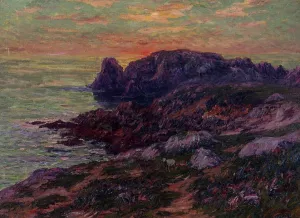 Ile d'Ouessant, Finistere by Henri Moret - Oil Painting Reproduction