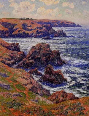 La Terre de Cleden, Point de Raz, Finistere by Henri Moret Oil Painting