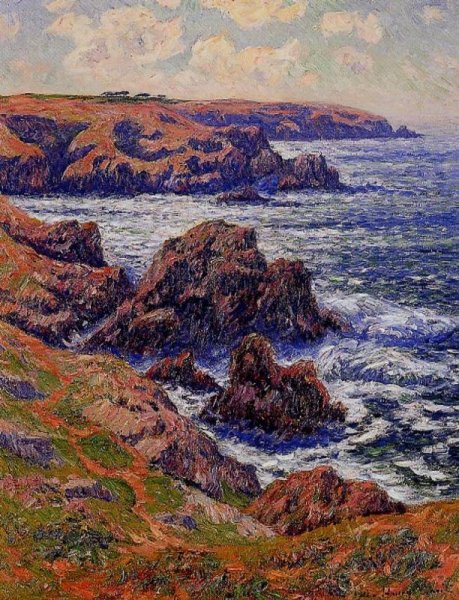 La Terre de Cleden, Point de Raz, Finistere by Henri Moret - Hand-Painted Oil Painting Reproduction