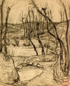 Landscape, near Quimper Oil painting by Henri Moret