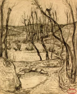 Landscape, near Quimper Oil painting by Henri Moret