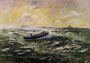Lifeboat at Audierne Oil painting by Henri Moret