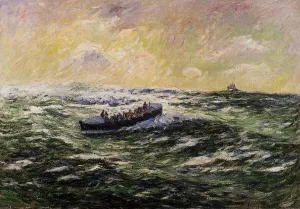 Lifeboat at Audierne painting by Henri Moret