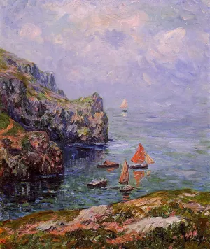 Misty Weather, Brizellec Finistere Oil painting by Henri Moret