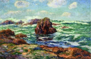 Pern, Ile d'Ouessant by Henri Moret Pern, Ile d'Ouessant Oil painting by Henri Moret