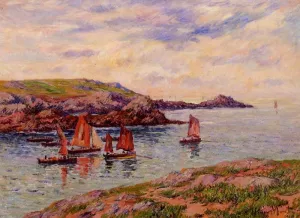 Porspodor, Finistere Oil painting by Henri Moret