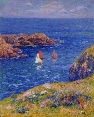 Quessant, Calm Day by Henri Moret Oil Painting
