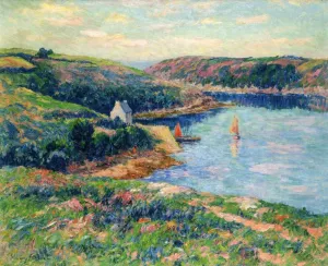 River in Belon by Henri Moret Oil Painting