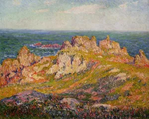 Rocks by the Sea by Henri Moret Oil Painting