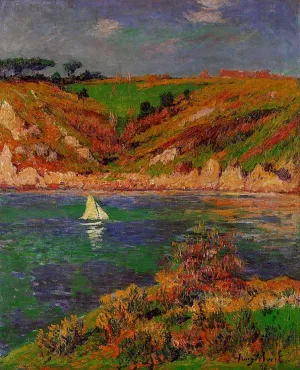 Sailboats in Brittany by Henri Moret - Oil Painting Reproduction