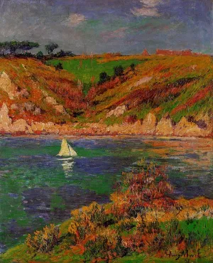 Sailboats in Brittany Oil painting by Henri Moret