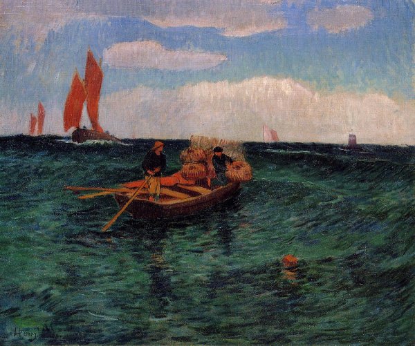 The Breton Sea by Henri Moret - Hand-Painted Oil Painting Reproduction
