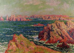 The Cliffs at Belle Ile Oil painting by Henri Moret