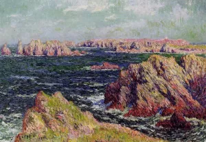 The Cliffs of Belle Ile painting by Henri Moret