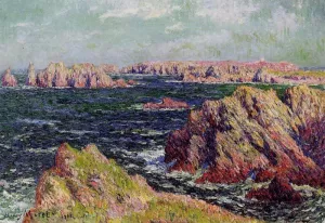 The Cliffs of Belle Ile Oil painting by Henri Moret