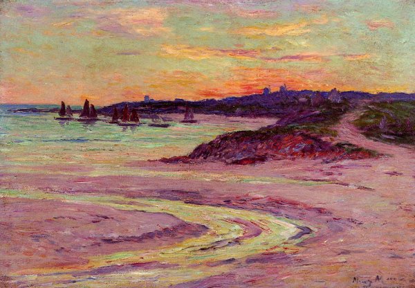 The Point de Lervily, Brittany by Henri Moret - Hand-Painted Oil Painting Reproduction