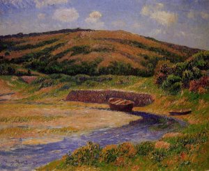 The Port of Guilly, Finistere by Henri Moret Oil Painting