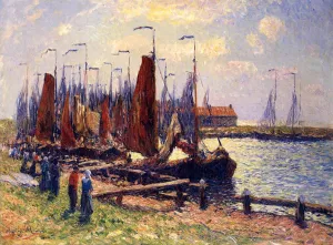 The Port of Volendam painting by Henri Moret