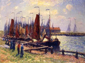 The Port of Volendam Oil painting by Henri Moret