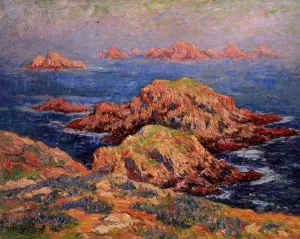 The Red Rocks at Ouessant by Henri Moret Oil Painting