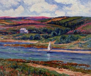 The River at Belon Oil painting by Henri Moret