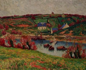 The River at Douaelan-sur-Mer Oil painting by Henri Moret