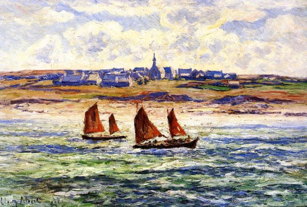 The Village of Paulgoazec by Henri Moret - Hand-Painted Oil Painting Reproduction