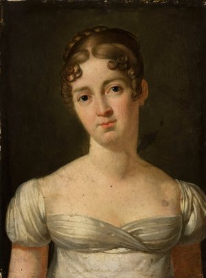 Portrait of a lady by Henri Nicolas Van Gorp Oil Painting