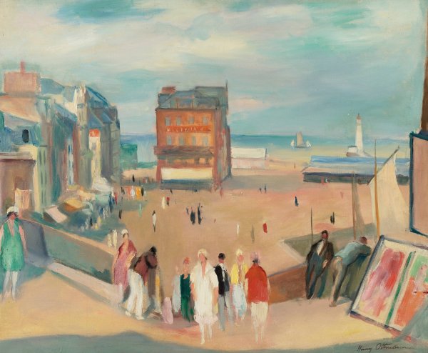 Le Treport by Henri Ottmann - Hand-Painted Oil Painting Reproduction