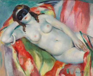 Nu au masque by Henri Ottmann Oil Painting