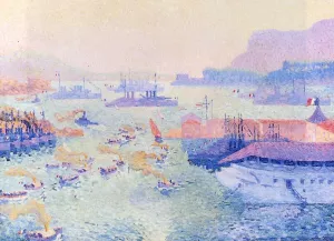 The Port of Toulon Oil painting by Henri Pearson