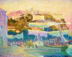 Voiles au sec, Cassis Oil painting by Henri Person